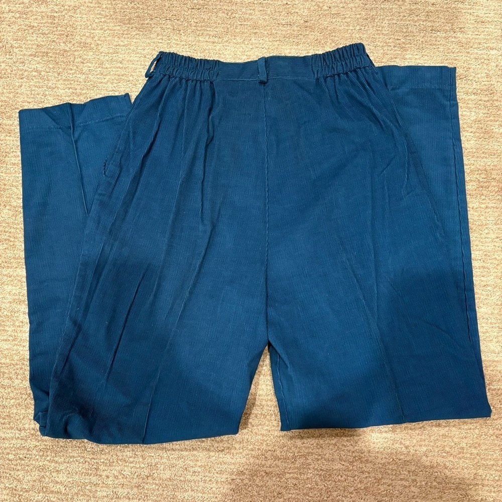 Vintage Northern Isles Blue Straight Leg Corduroy Pants - Size 10 - Picture 4 of 4